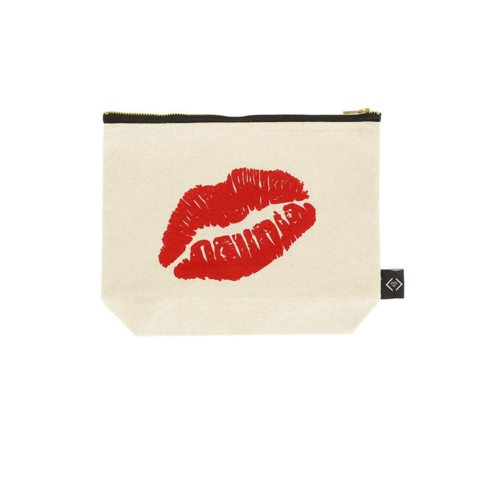 Lips 👄 Canvas Cosmetics Bag